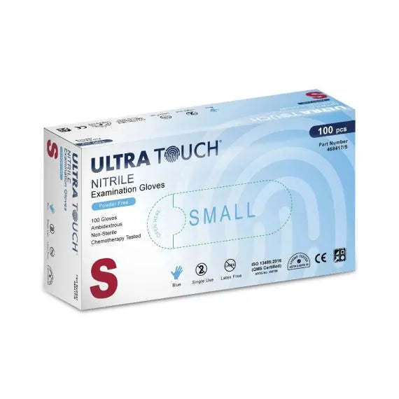 Ultra Touch Blue Nitrile Powder Free Gloves
