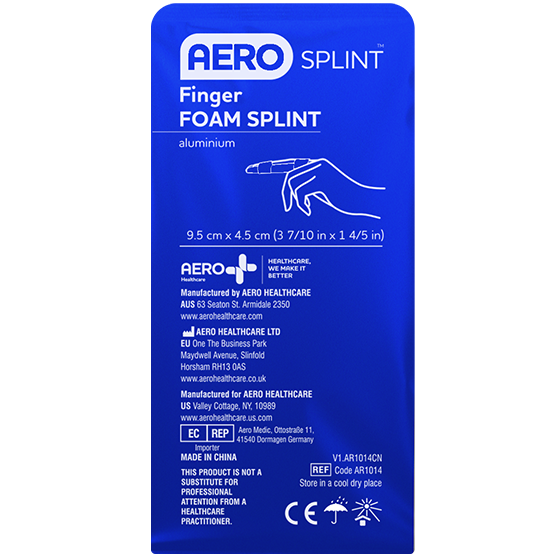 Finger Aluminium Foam Splint 9.5 x 4.5cm