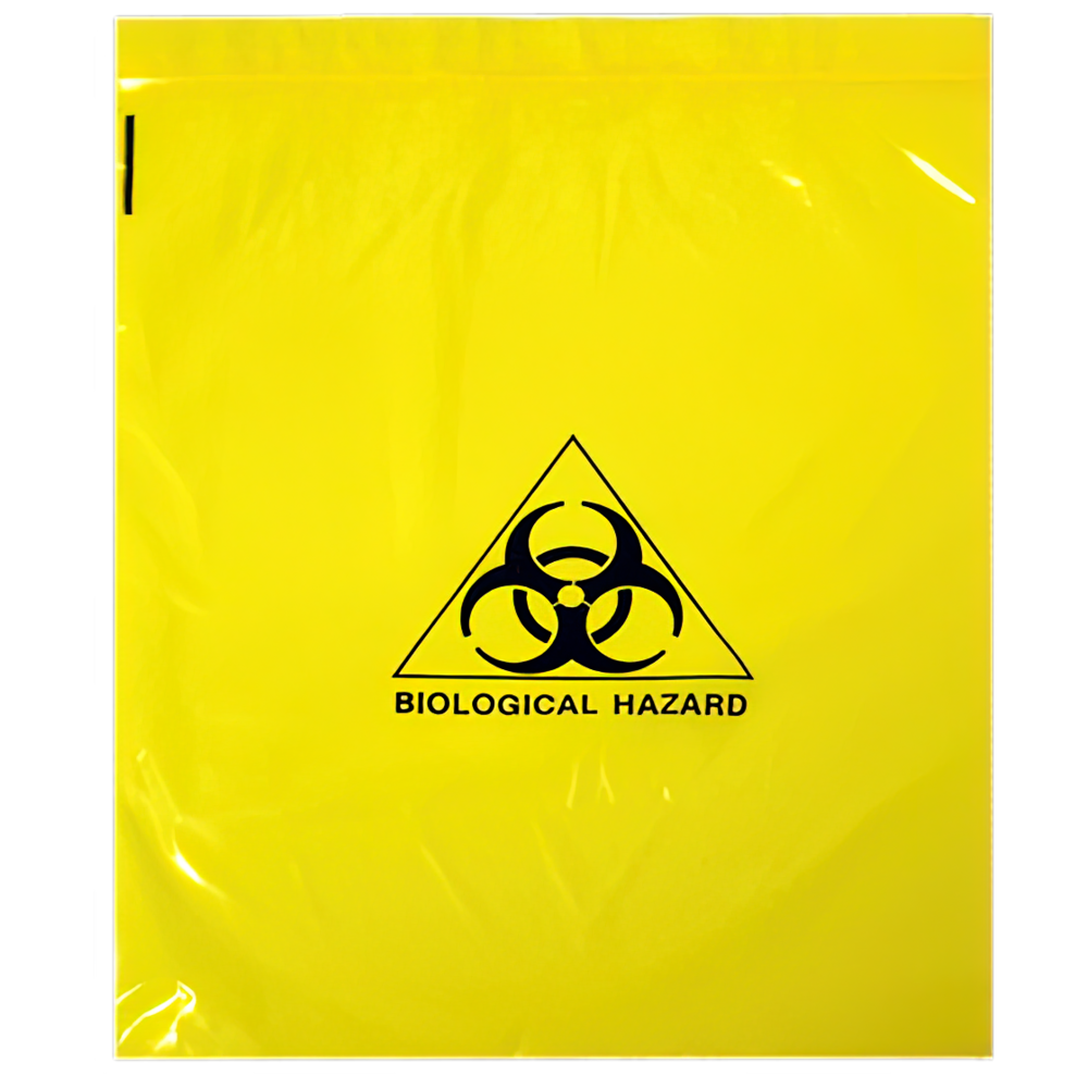 4L Biohazard Clinical Waste Bag 25 x 30cm - 50/pk