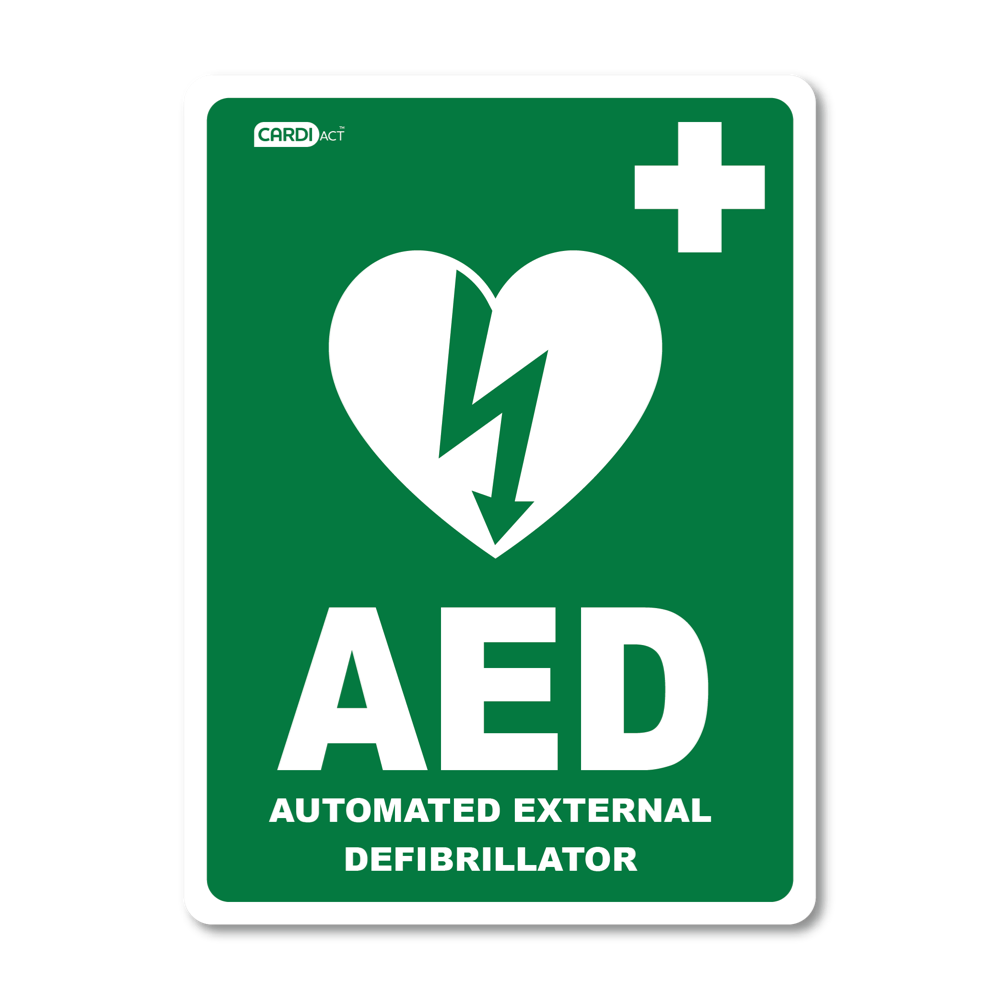 CARDIACT AED Wall Sticker 22.5 x 30cm
