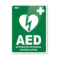 CARDIACT Poly AED Defibrillator Sign 22.5 x 30cm