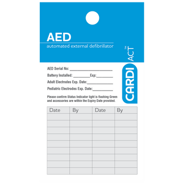 CARDIACT AED Test Tag