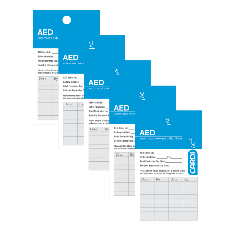 CARDIACT AED Test Tag 5/Pk