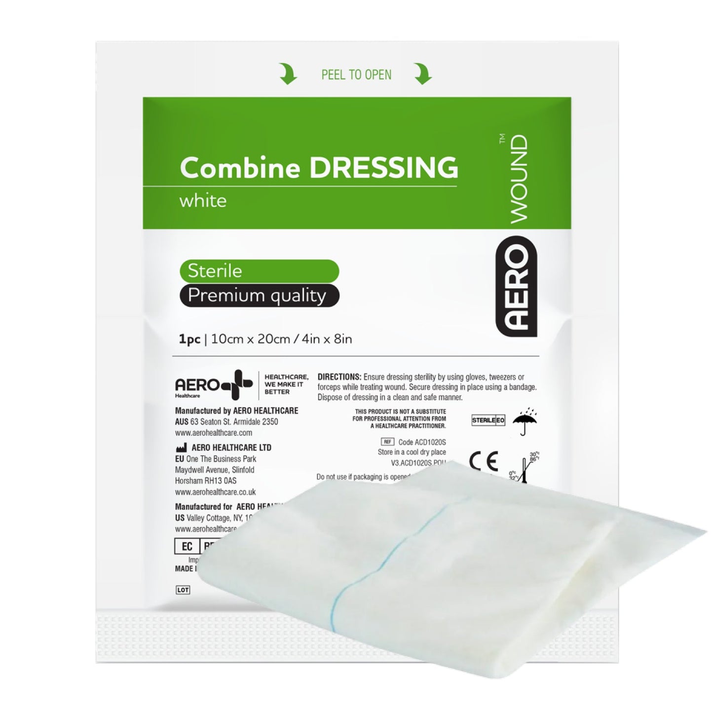 Medium Green First Aid Kit 28 x 17 x 8cm