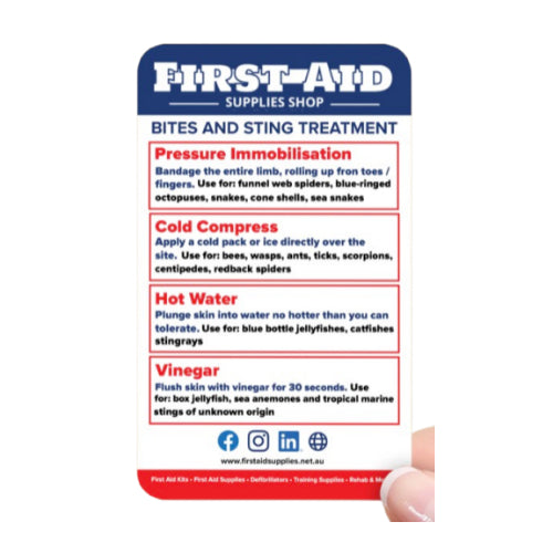 Wallet First Aid Guide Card 9.1 x 5.5cm 250/Pk - Made To Order