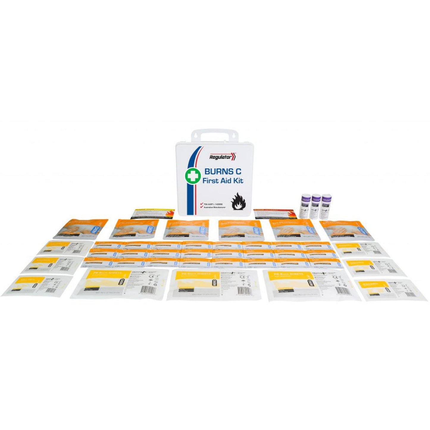 REGULATOR Burns C First Aid Kit 24 x 24 x 7.5cm
