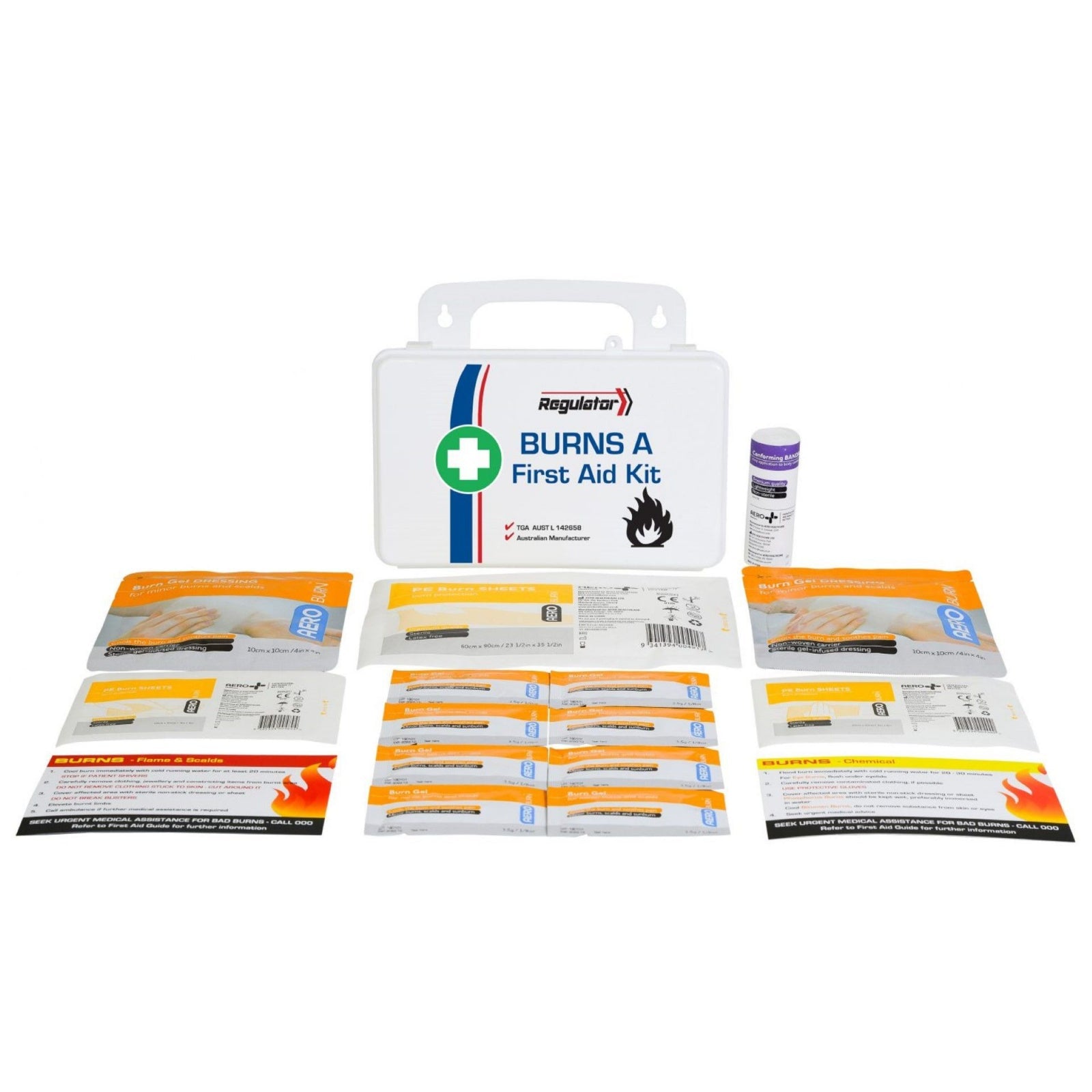 REGULATOR Burns A First Aid Kit 13 x 21 x 7.5cm