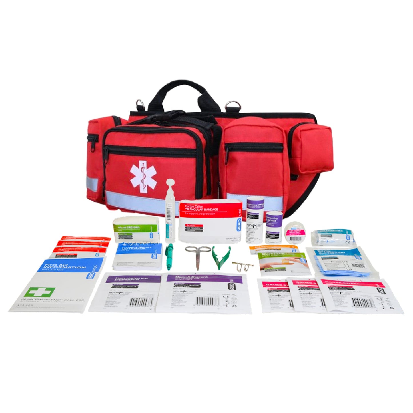 First Aid Bum Bag Kit 35cm x 11cm x 12cm