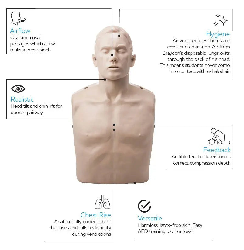BRAYDEN CPR Manikin - Without Lights