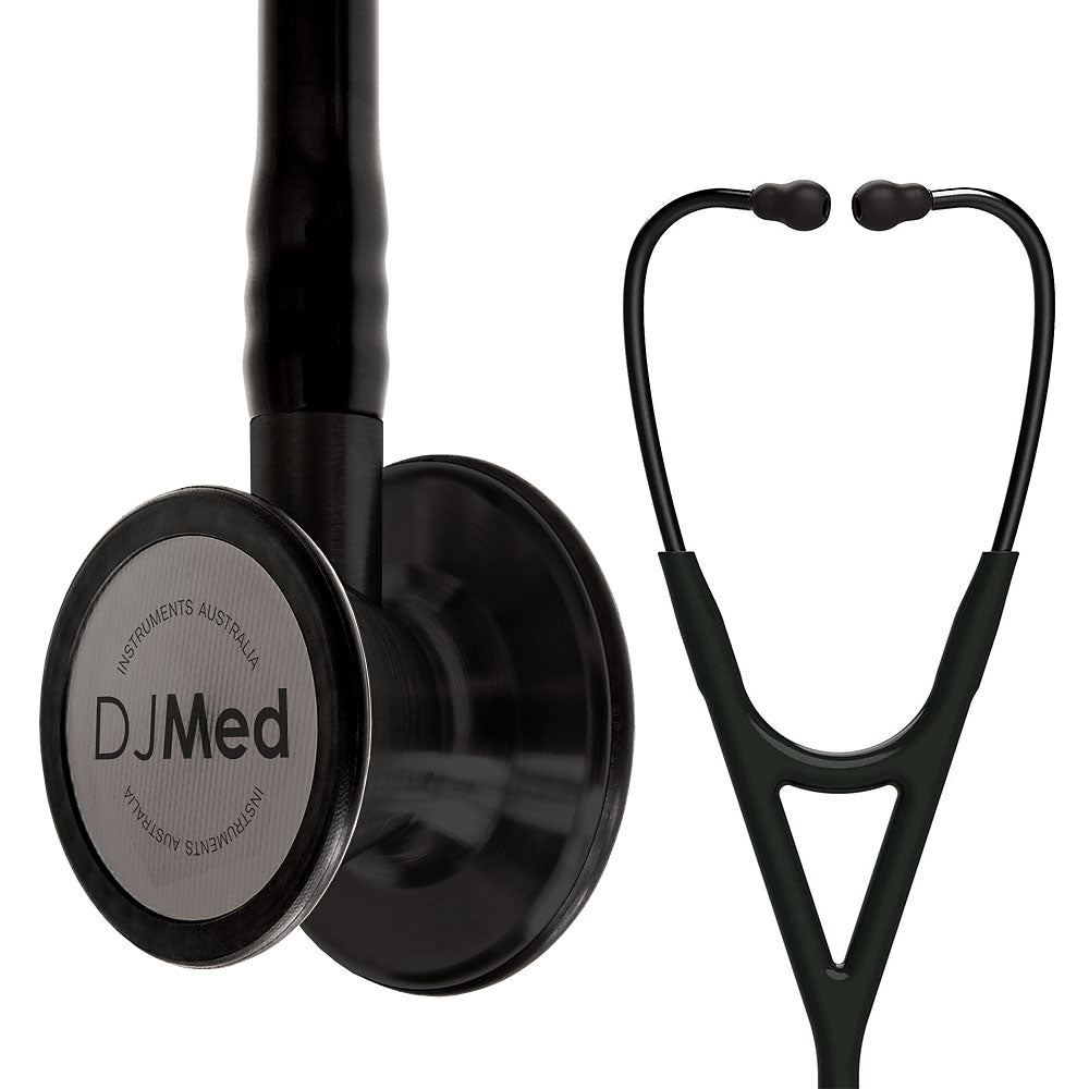 Cardiology Stethoscope Dual Head - Black & Black
