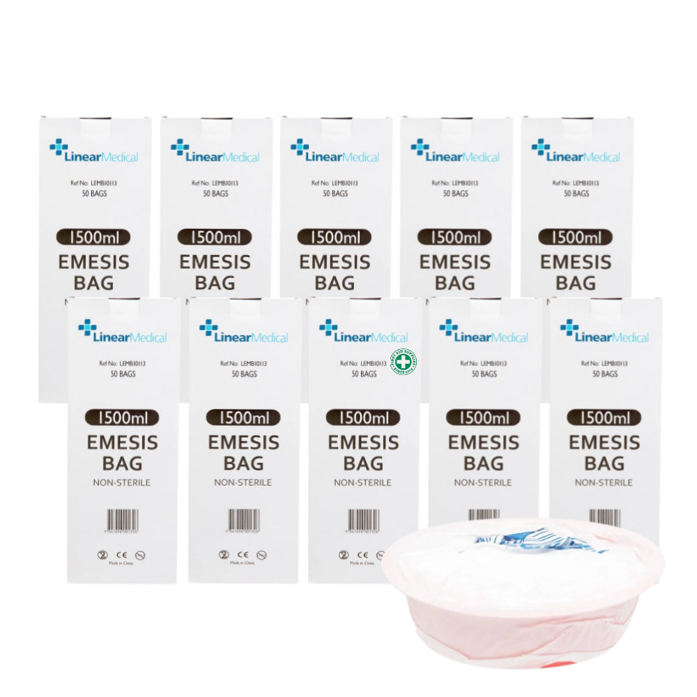 Emesis Bag with Red Ring 1500ml - 500/Pk