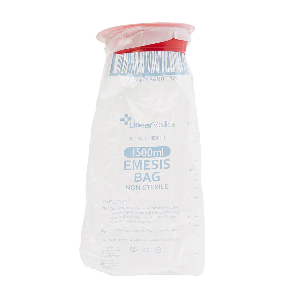 Emesis Bag with Red Ring 1500ml - 500/Pk