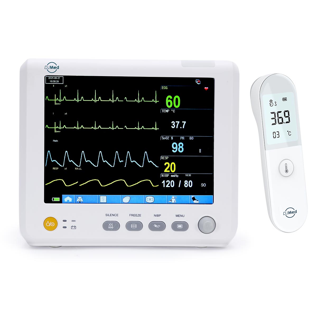 M8 8-inch vital patient monitor with 5-lead ECG available for hire