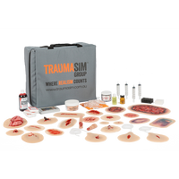 TraumaSim Advanced Trauma Moulage Kit (24 Silicone Wounds, Professional Simulation Kit)