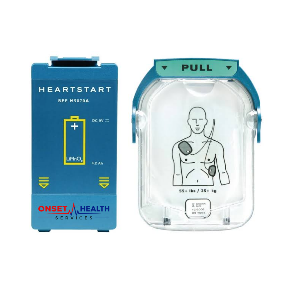 Philips HeartStart HS1 AED Battery & Pads Bundle