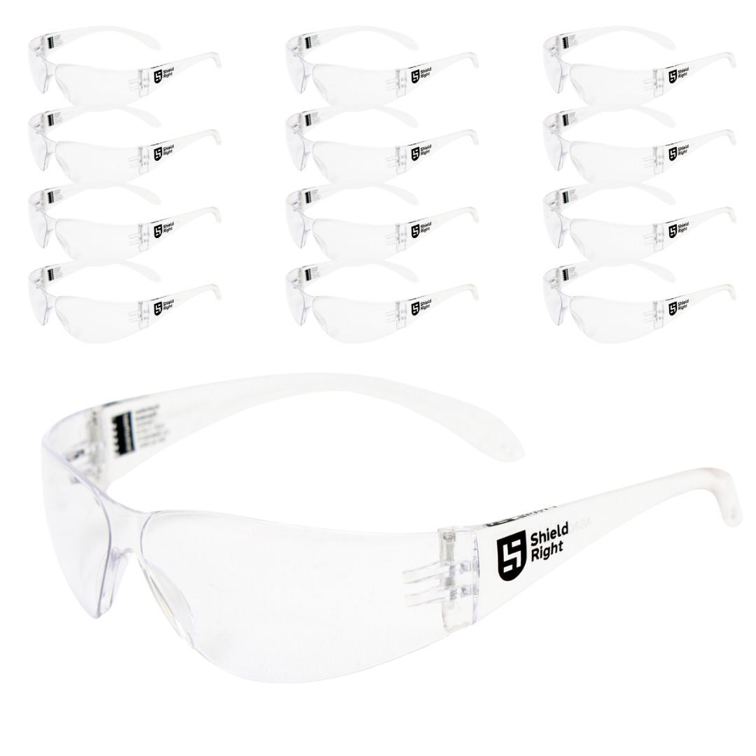 Classic Safety Glasses Clear - 12 Pack