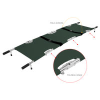 Alloy Quad-Fold Emergency Pole Stretcher with Carry Case