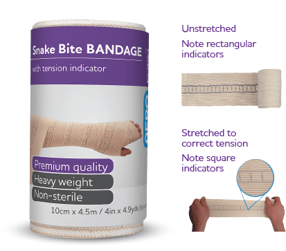 Snake Bite Indicator Bandage 10cm x 10.5M Wrap/12