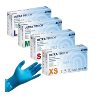Ultra Touch Blue Nitrile Powder Free Gloves