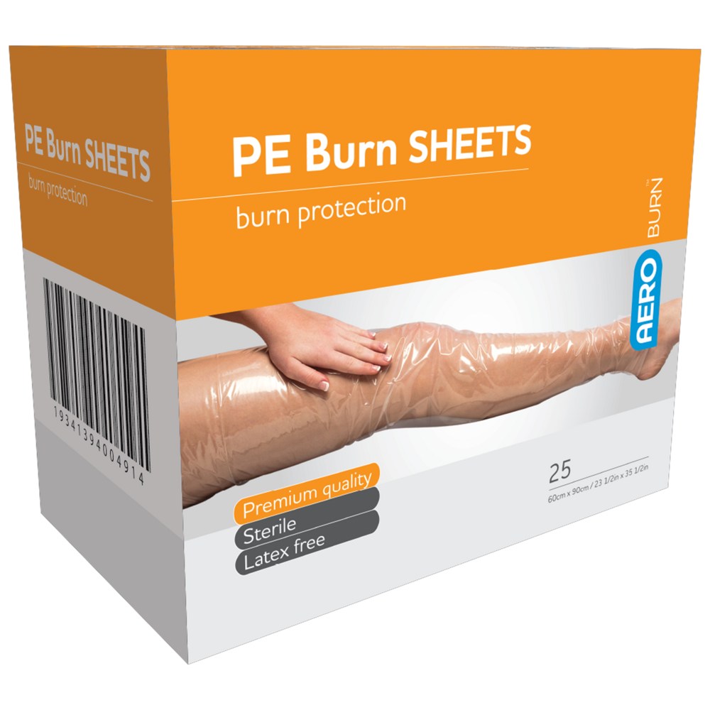 Polyethylene Burn Sheets 60 x 90cm Box/25