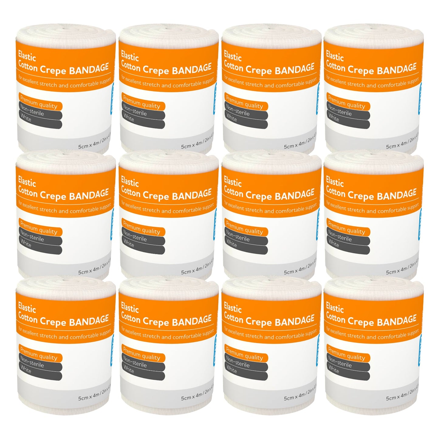 Elastic Crepe Bandage – Pack of 12