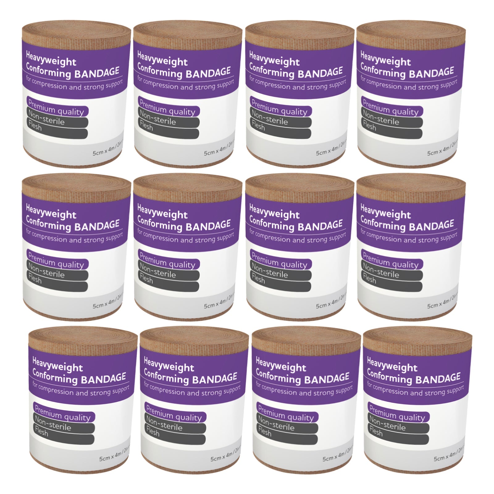 Heavyweight Conforming Bandage 5cm x 4M Wrap/12