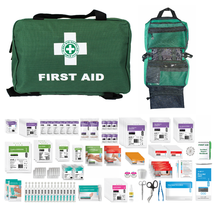 Medium Green First Aid Kit 28 x 17 x 8cm