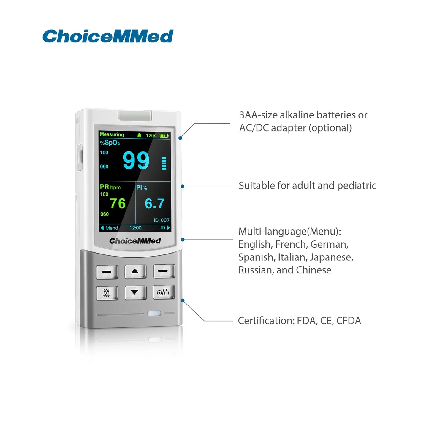 ChoiceMMed Handheld Pulse Oximeter