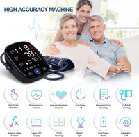Kingclinic Blood Pressure Monitor Upper Arm Automatic BP Cuff Machine with LED