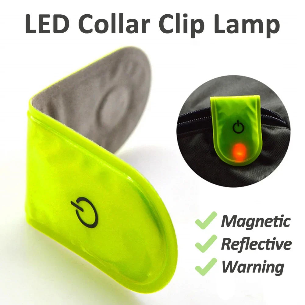 Safety Reflective LED Light Magnetic Clip