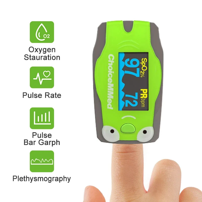 ChoiceMMed Paediatric Frog Pulse Oximeter – Twin Pack