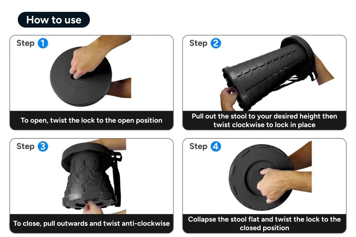 Telescopic Pop-Up Stool