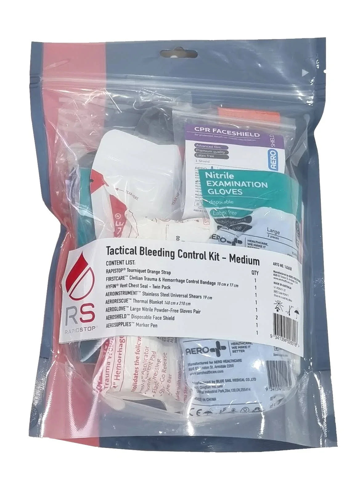 RapidStop Bleeding Control Cabinet 17.3 × 26.4 × 6.4 cm