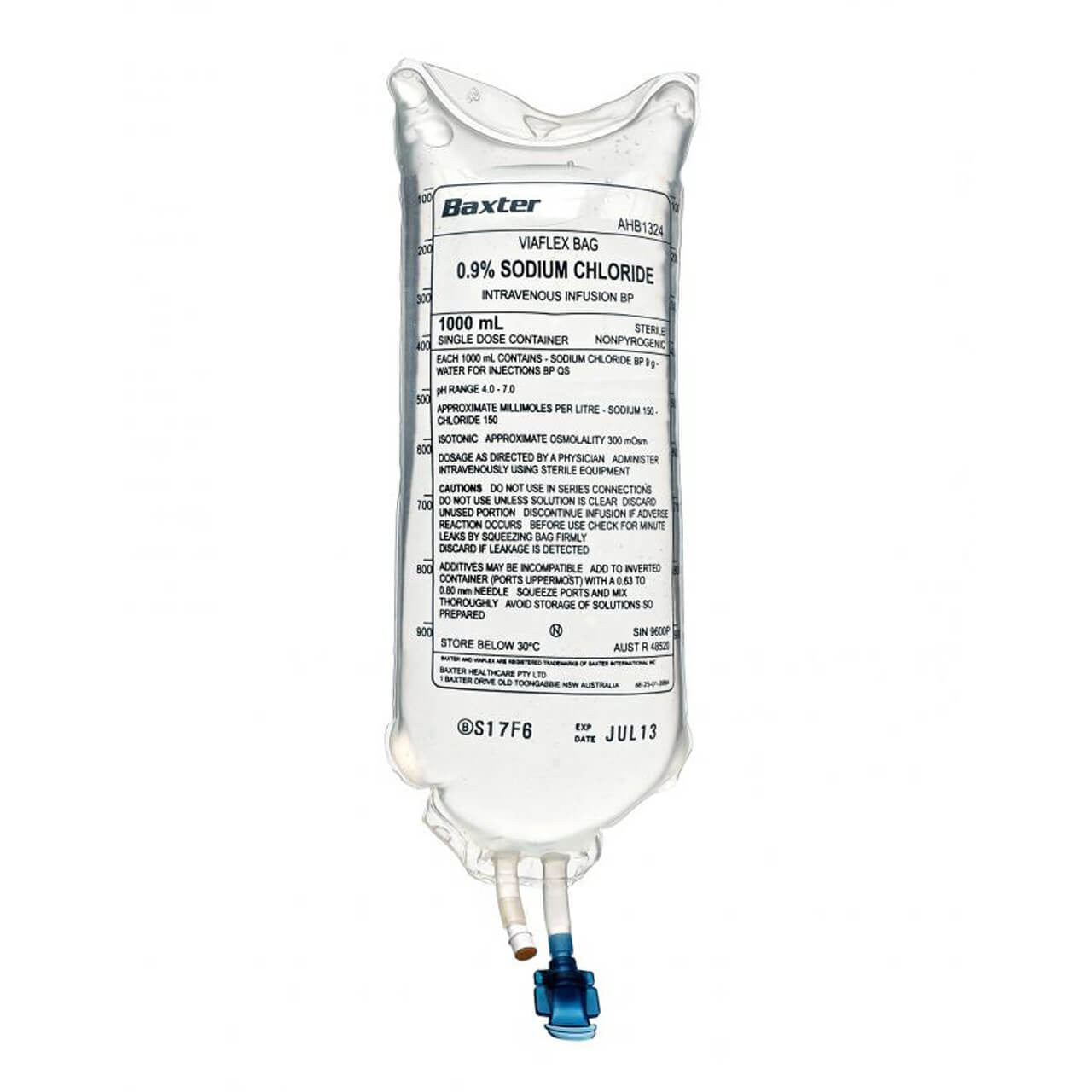 Baxter Sodium Chloride 0.9% IV Solution 1000ML